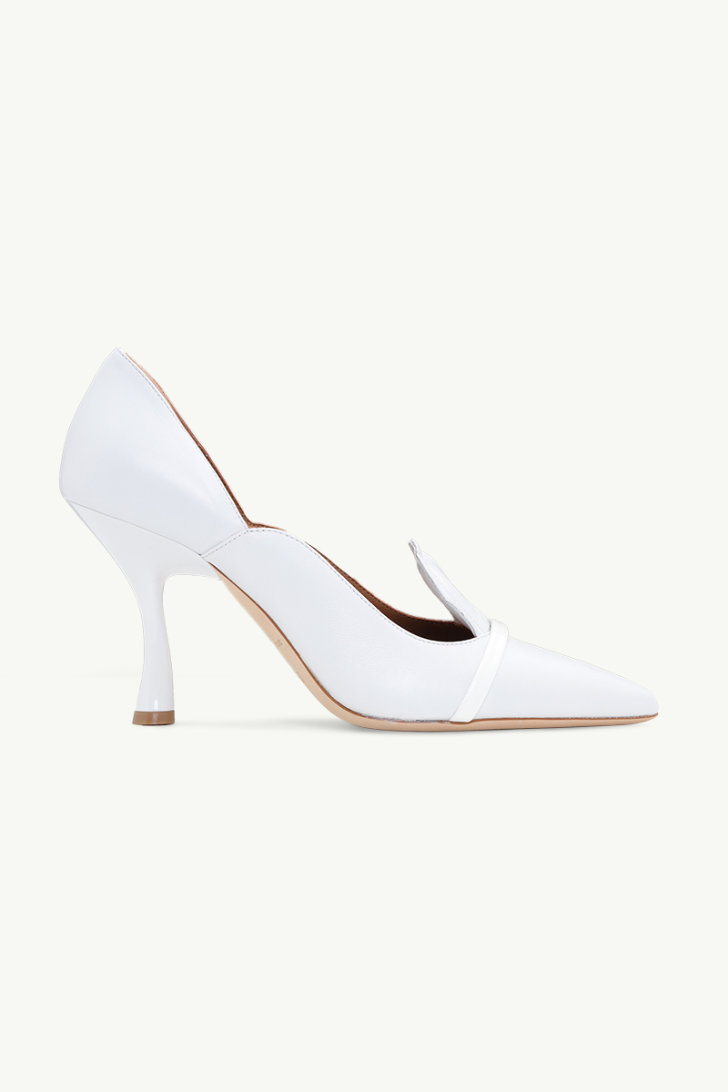 MALONE SOULIERS Thena Pumps 90mm in White/White 0