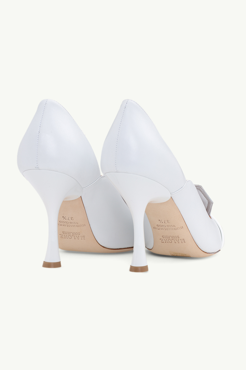 MALONE SOULIERS Thena Pumps 90mm in White/White 2