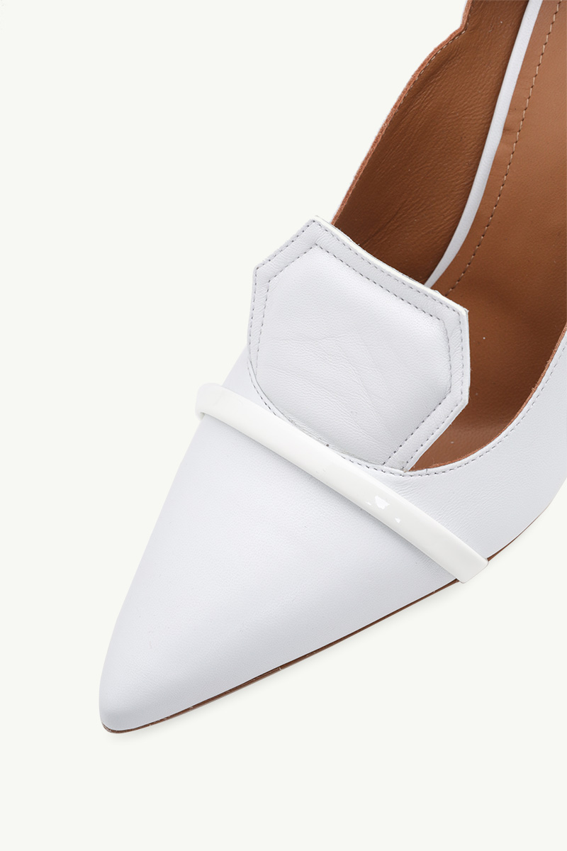 MALONE SOULIERS Thena Pumps 90mm in White/White 4