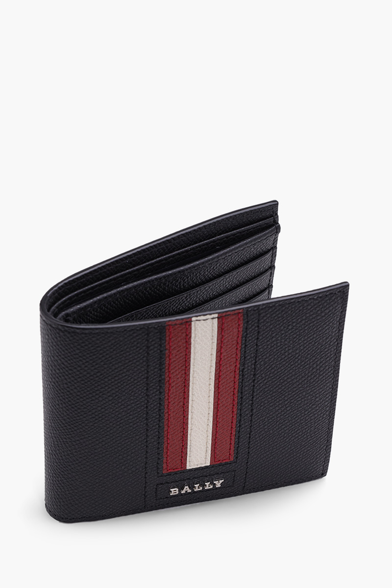 BALLY Men Trasai Bi-fold Wallet in Black with 8 Card Slots 2