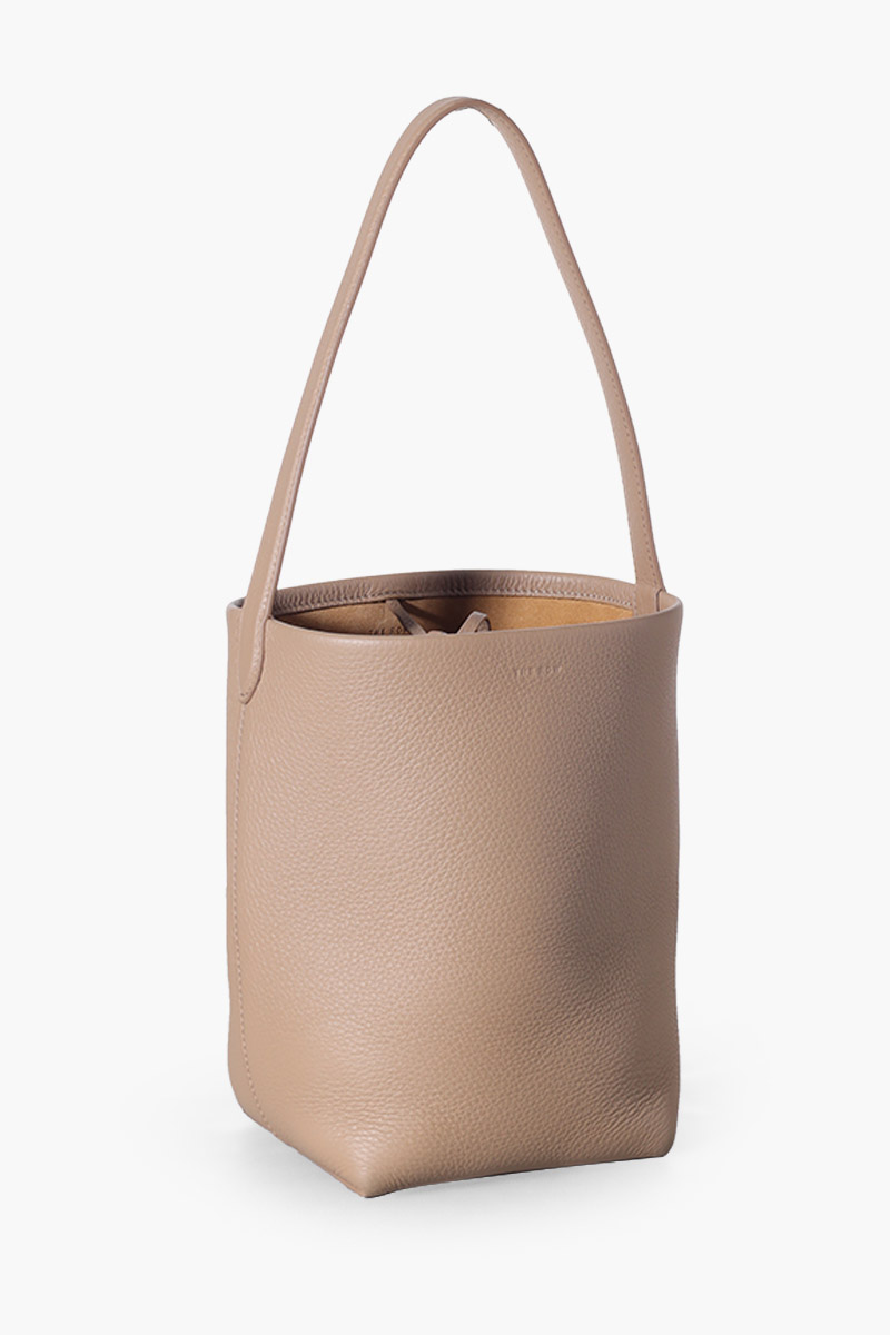 THE ROW Small N/S Park Tote Bag in Dark Taupe Leather 2