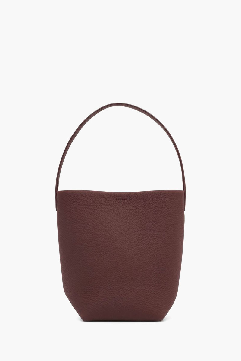 THE ROW Small N/S Park Tote Bag in Cognac Grained Clafskin 0