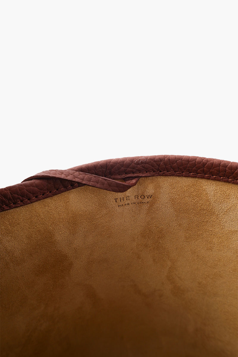 THE ROW Small N/S Park Tote Bag in Cognac Grained Clafskin 4