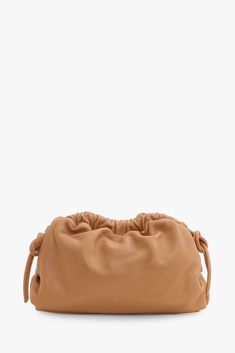 MANSUR GAVRIEL Mini Cloud Clutch in Caramel Supple Leather with Strap 1