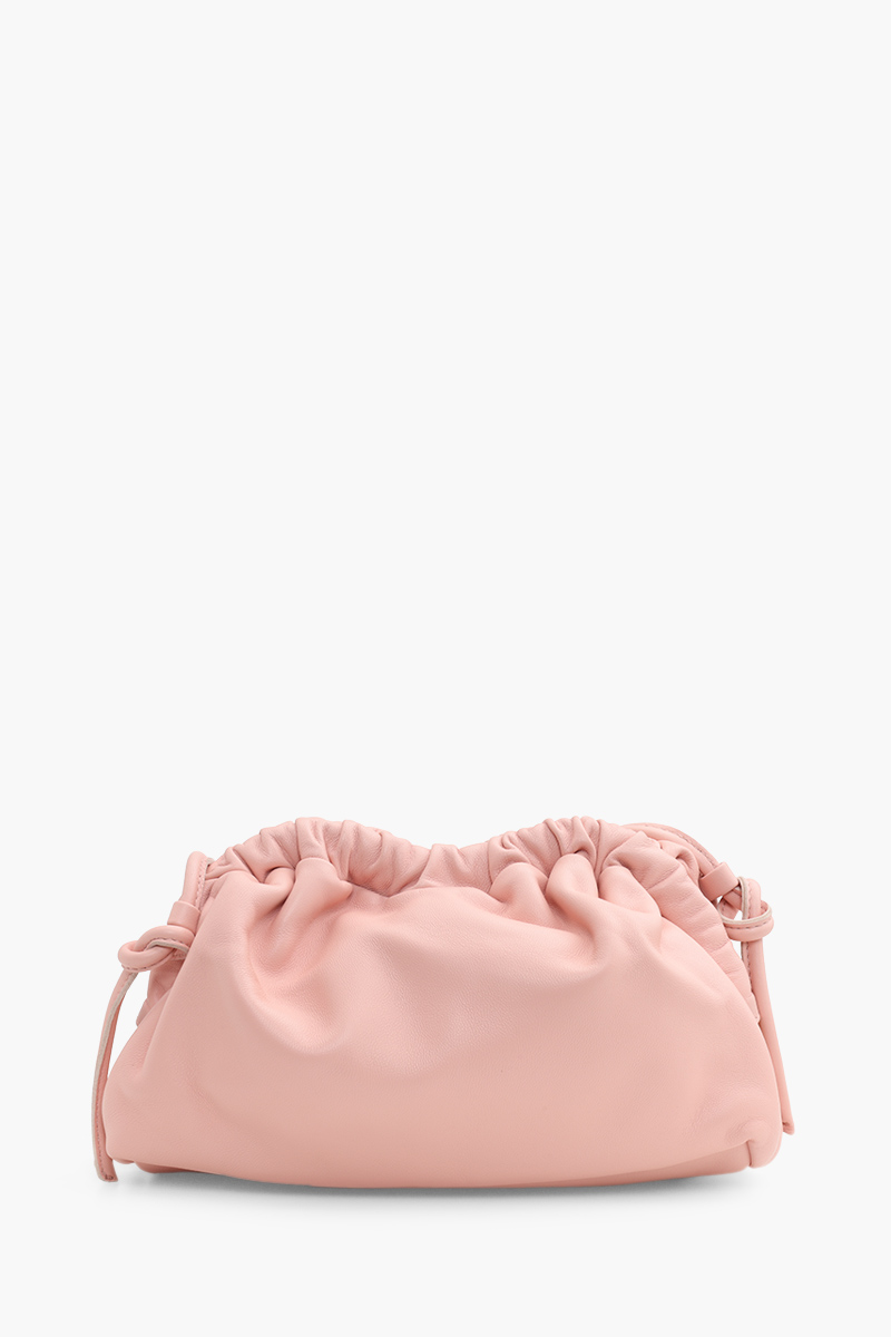 MANSUR GAVRIEL Mini Cloud Clutch in Dahlia Supple Leather with Strap 1