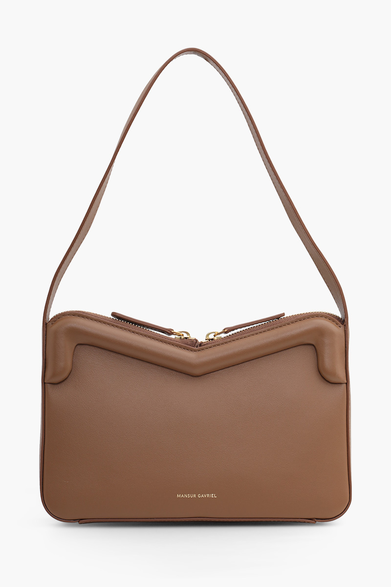 MANSUR GAVRIEL M Frame Double Zip Baguette Bag in Desert 0