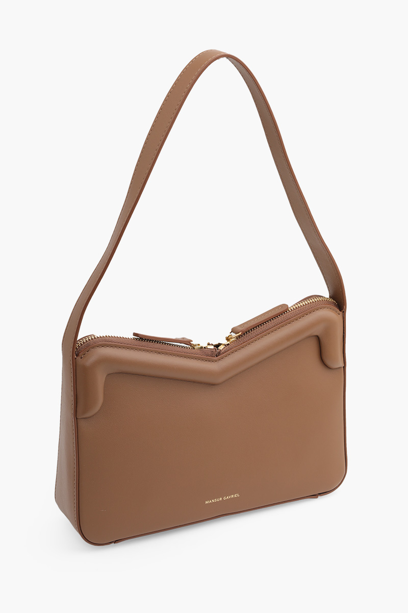 MANSUR GAVRIEL M Frame Double Zip Baguette Bag in Desert 2