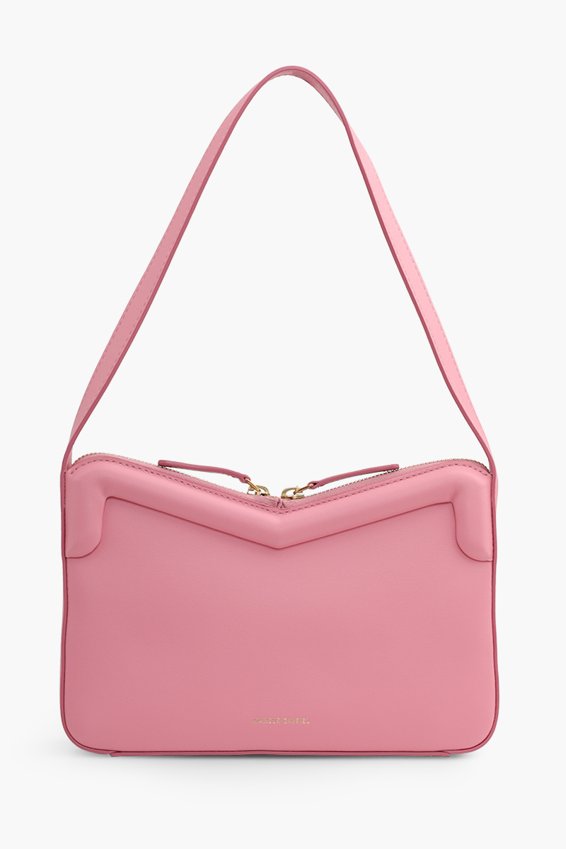 MANSUR GAVRIEL M Frame Double Zip Baguette Bag in Flamingo 0