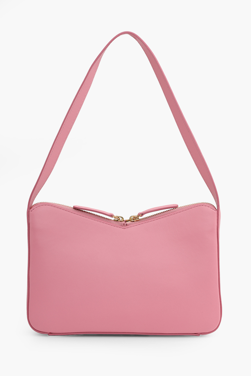 MANSUR GAVRIEL M Frame Double Zip Baguette Bag in Flamingo 1