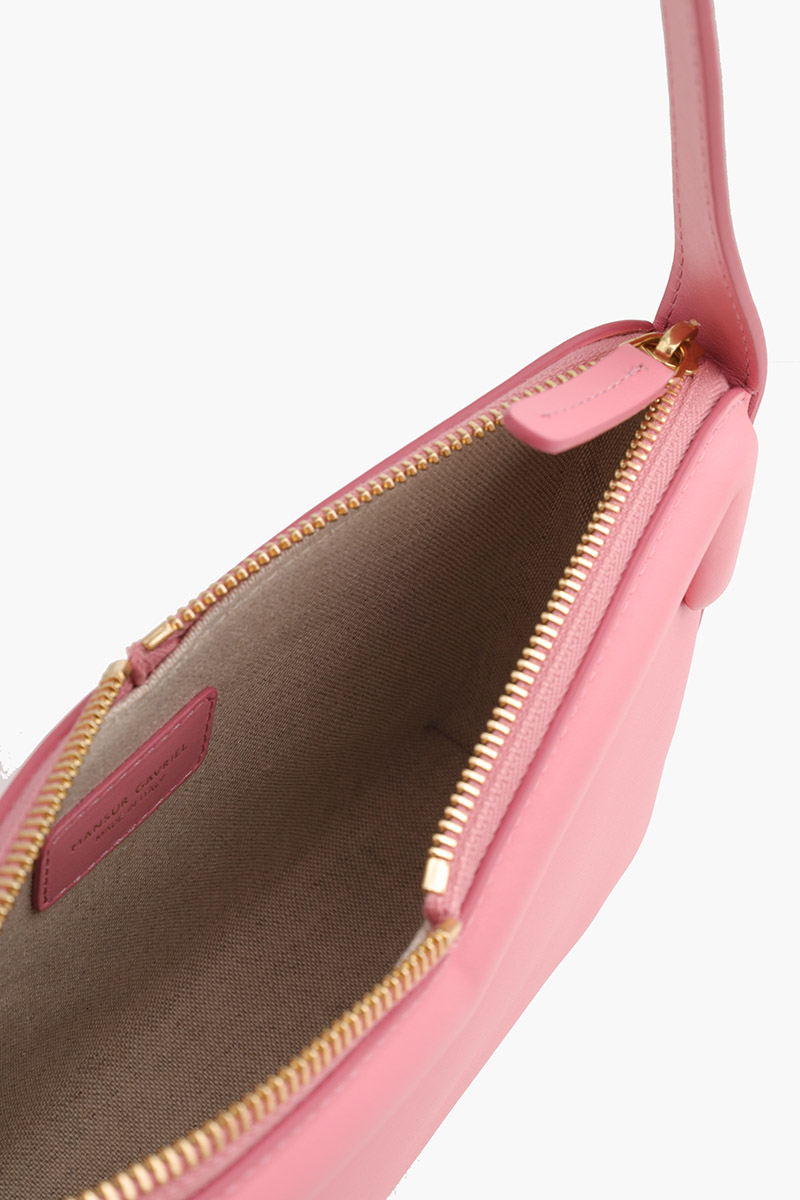 MANSUR GAVRIEL M Frame Double Zip Baguette Bag in Flamingo 3