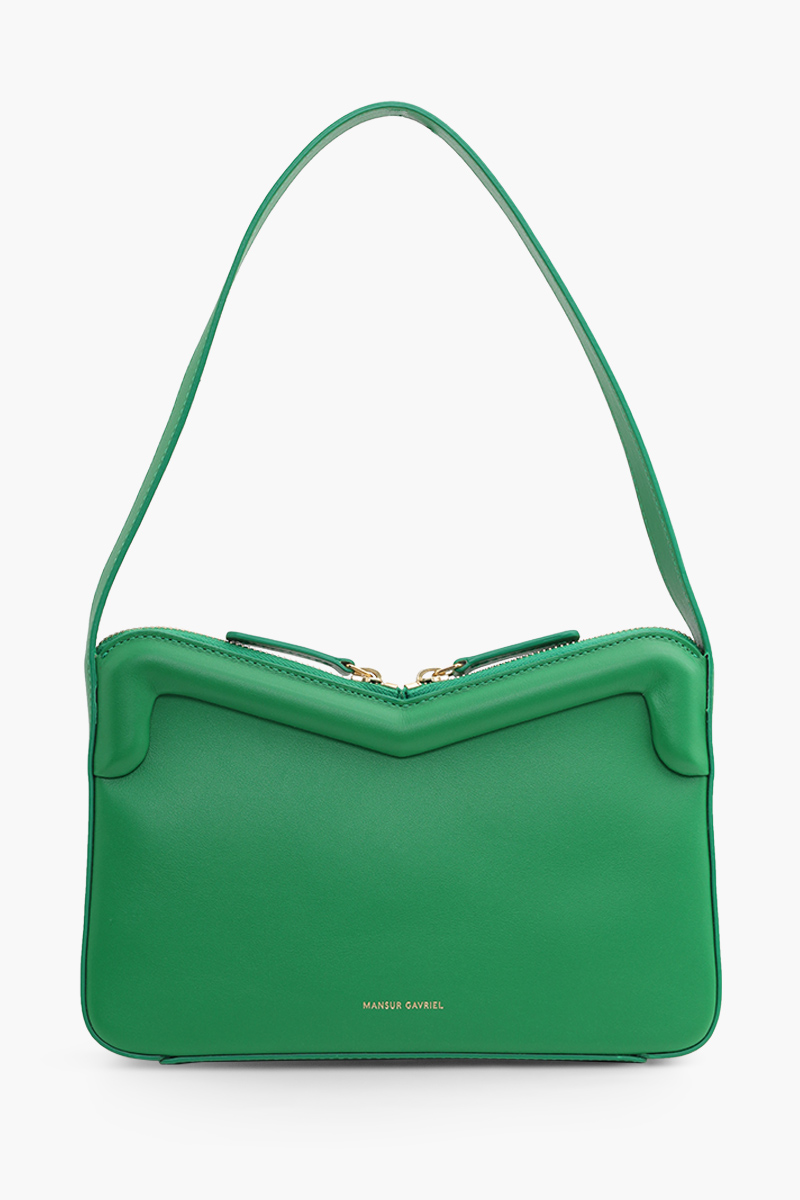 MANSUR GAVRIEL M Frame Double Zip Baguette Bag in Grass 0