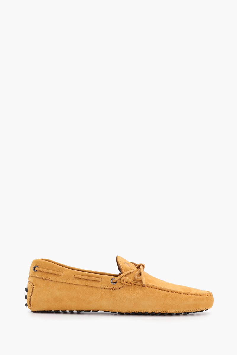 TOD'S Men Gommino Driving Shoes in Yellow Nubuck 0