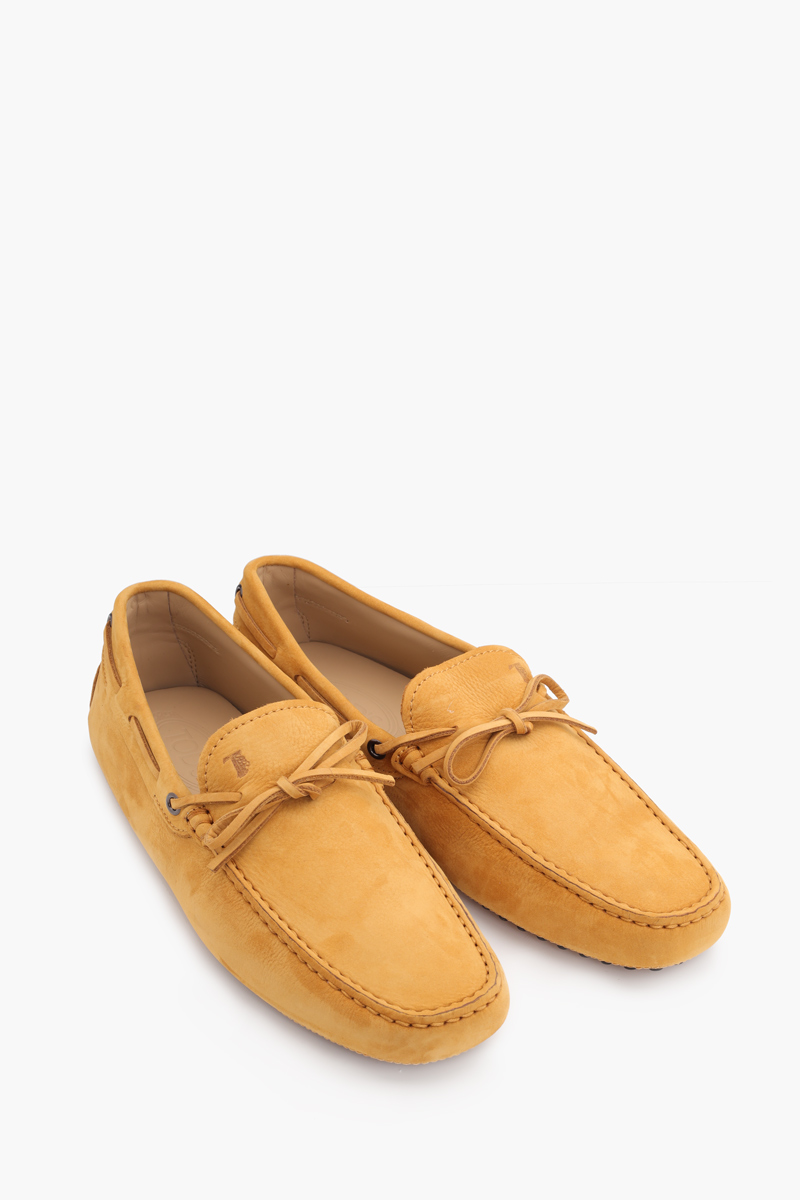 TOD'S Men Gommino Driving Shoes in Yellow Nubuck 1