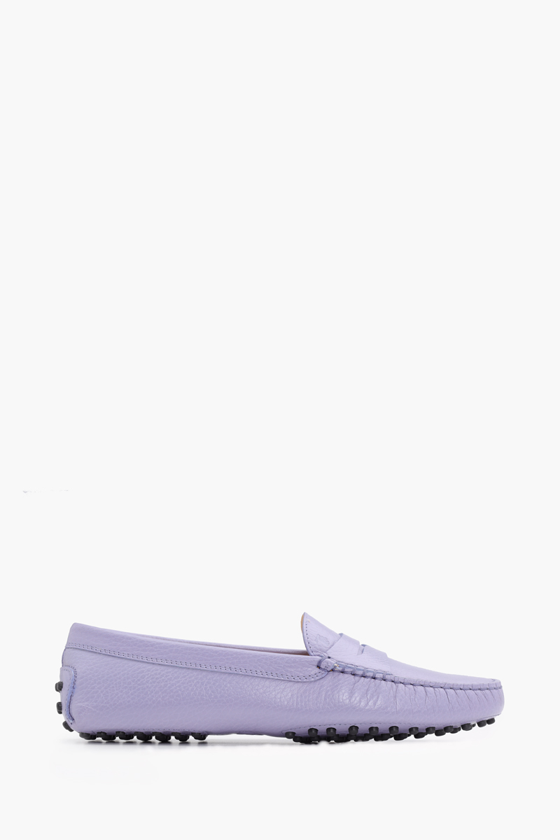 TOD'S Women Gommino Driving Shoes in Violet Grained Leather 0