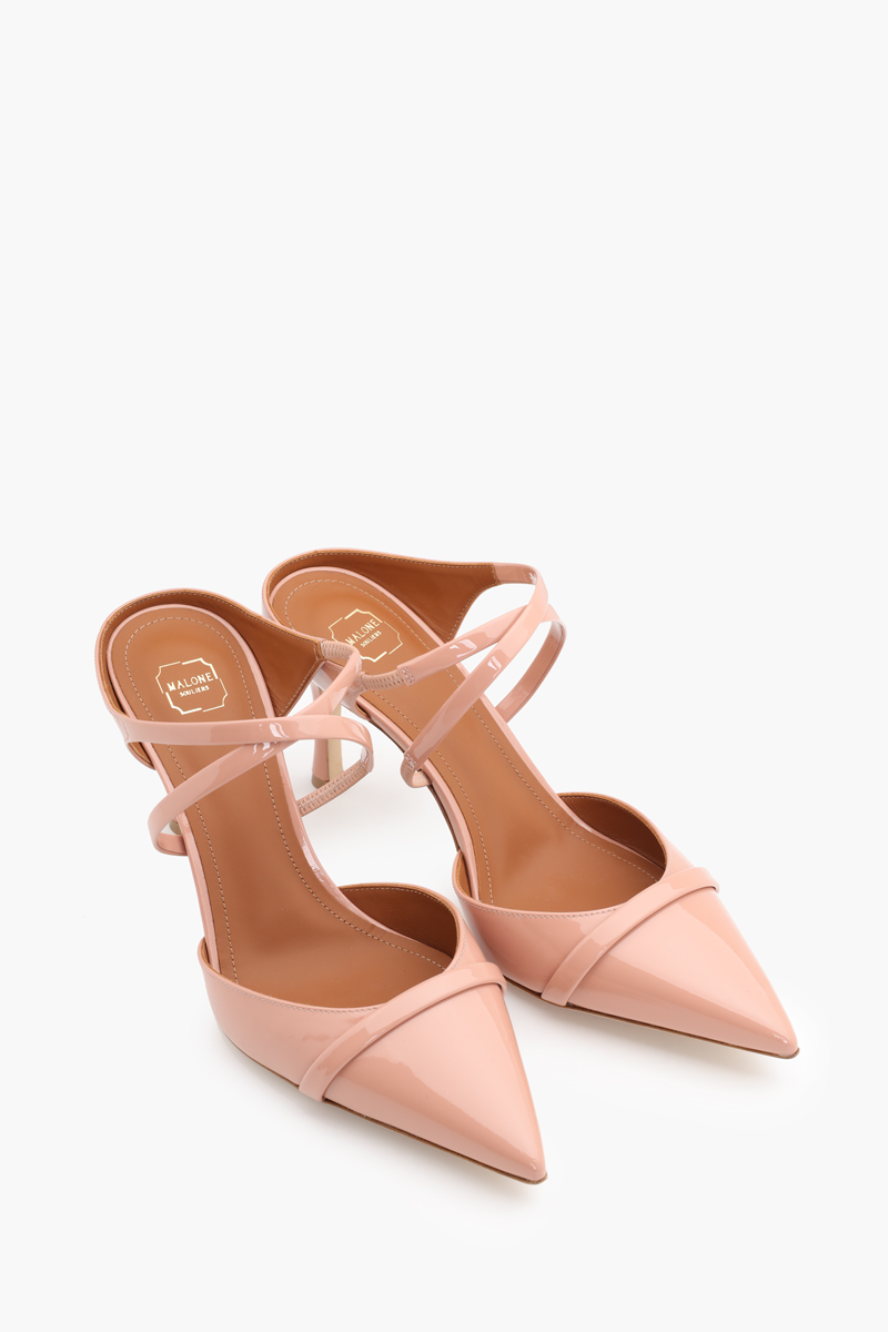 MALONE SOULIERS Yoana Mules 80mm in Nude Patent 1