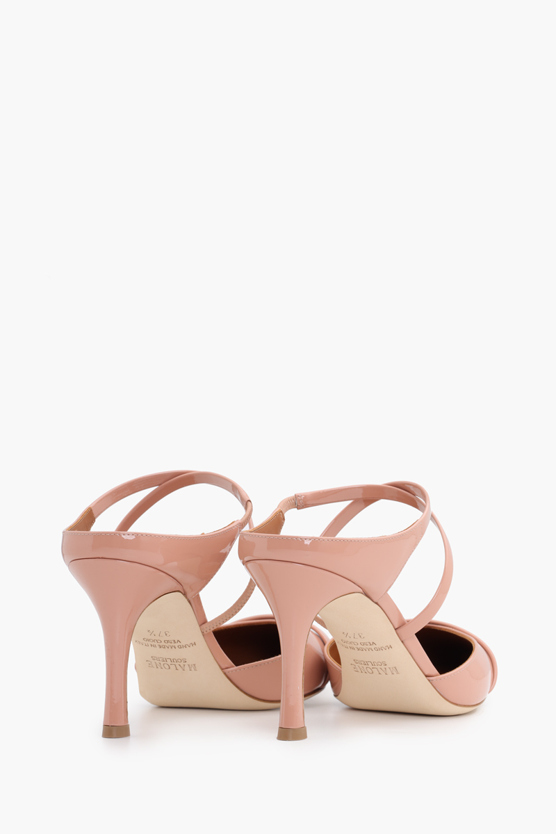 MALONE SOULIERS Yoana Mules 80mm in Nude Patent 2