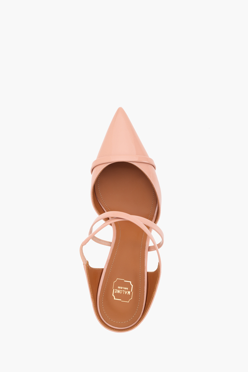 MALONE SOULIERS Yoana Mules 80mm in Nude Patent 3