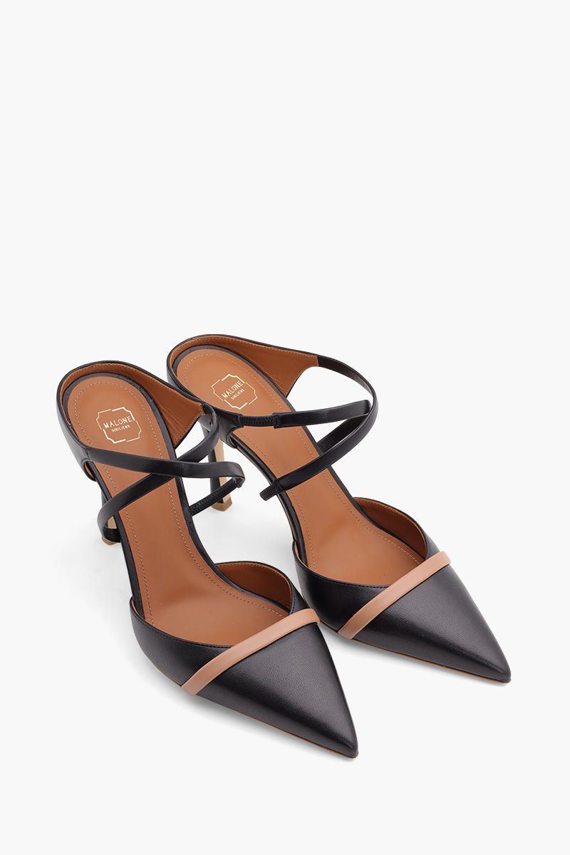 MALONE SOULIERS Yoana Mules 90mm in Black/Nude 1