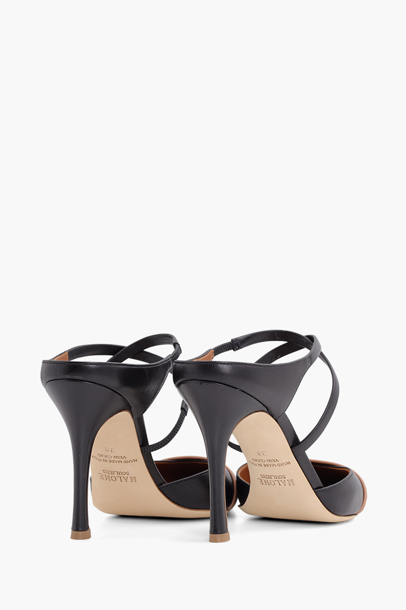 MALONE SOULIERS Yoana Mules 90mm in Black/Nude 2